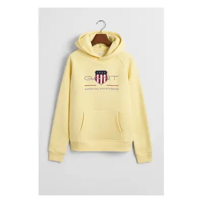 MIKINA GANT ARCHIVE SHIELD HOODIE DUSTY LIGHT YELLOW