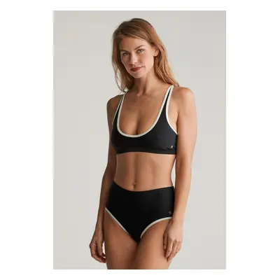 PLAVKY GANT HIGH WAIST BIKINI HIPSTER BLACK