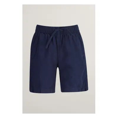 ŠORTKY GANT COTTON LINEN SHORTS MARINE