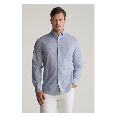 KOŠILE GANT REG SAILING FIL COUPE SHIRT COLLEGE BLUE