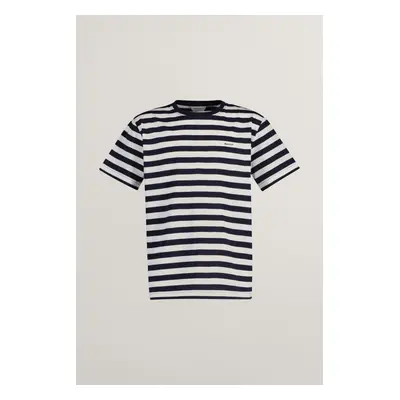 TRIČKO GANT STRIPED SHIELD T-SHIRT EVENING BLUE