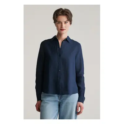 KOŠILE GANT REG LINEN SHIRT EVENING BLUE