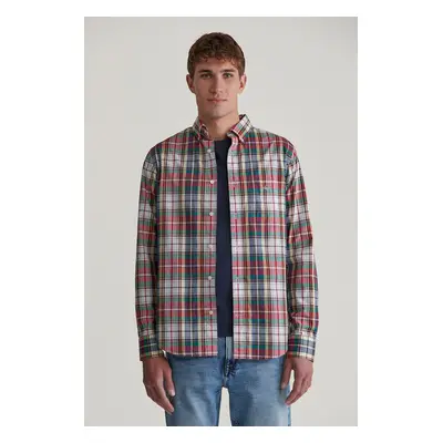 KOŠILE GANT REG POPLIN TARTAN CHECK SHIRT RUBY RED