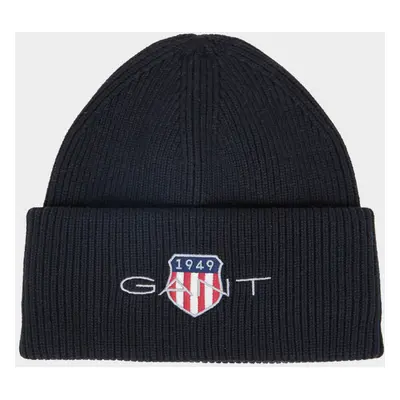 ČEPICE GANT ARCHIVE SHIELD COTTON BEANIE BLACK