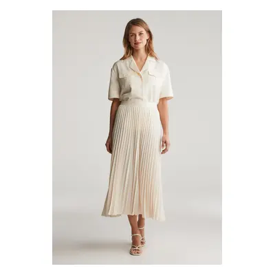 SUKNĚ GANT PLEATED SKIRT CREAM