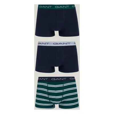 SPODNÍ PRÁDLO GANT STRIPE TRUNK 3-PACK DEEP FOREST