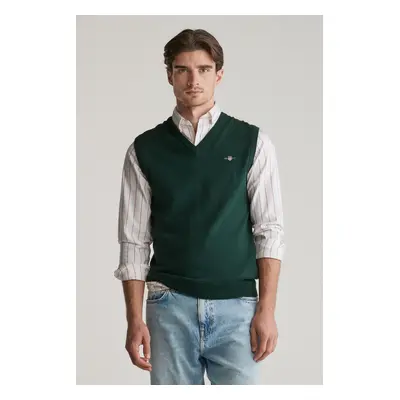 VESTA GANT CLASSIC COTTON SLIPOVER TARTAN GREEN