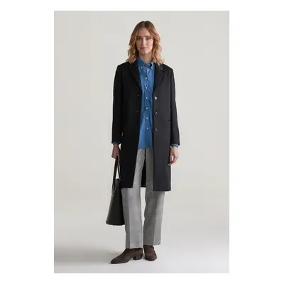 KABÁT GANT CLASSIC TAILORED WOOL COAT BLACK