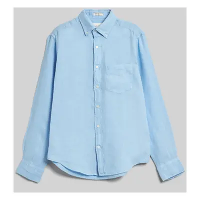 KOŠILE GANT REG GMNT DYED LINEN SHIRT CAPRI BLUE