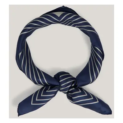 ŠÁTEK GANT MONOGRAM BORDER SILK SCARF EVENING BLUE