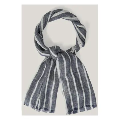 ŠÁTEK GANT STRIPED LINEN LIGHTWEIGHT SCARF DUSTY NAVY