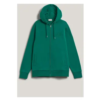 MIKINA GANT REG TONAL SHIELD FULL ZIP HOODIE DEEP GREEN