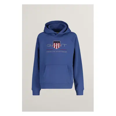 MIKINA GANT ARCHIVE SHIELD HOODIE VINTAGE BLUE