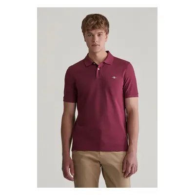 POLOKOŠILE GANT REG SHIELD SS PIQUE POLO IRON RED