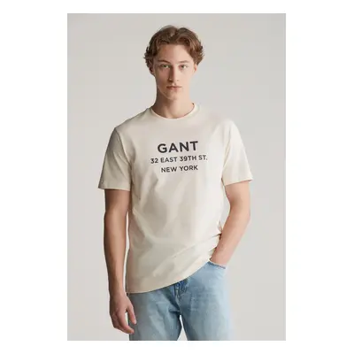 TRIČKO GANT GRAPHIC PRINTED TSHIRT CREAM