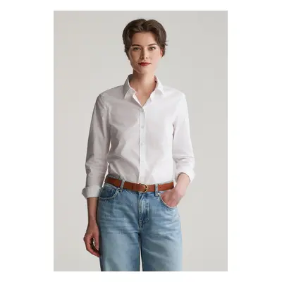 KOŠILE GANT SLIM POPLIN SOLID SHIRT WHITE