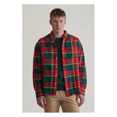 KOŠILE GANT REL TWILL TARTAN SHIRT BRIGHT RED