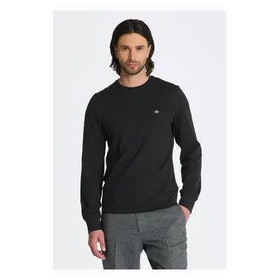 TRIČKO GANT SLIM PIQUE LS T-SHIRT BLACK