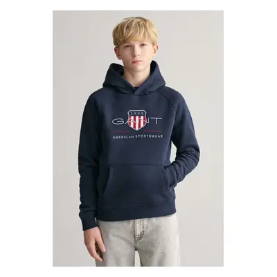 MIKINA GANT ARCHIVE SHIELD HOODIE FRESH BLUE