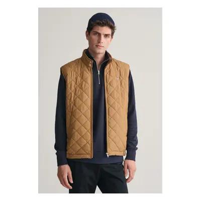 VESTA GANT QUILTED WINDCHEATER VEST ROASTED WALNUT