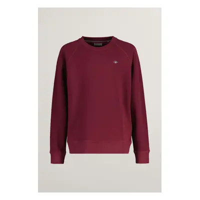 MIKINA GANT SHIELD C-NECK WINE RED