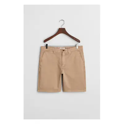 ŠORTKY GANT REG DOBBY CHINO SHORTS DARK KHAKI