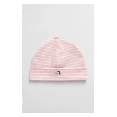 ČEPICE GANT STRIPED SHIELD BEANIE BLUSHING PINK