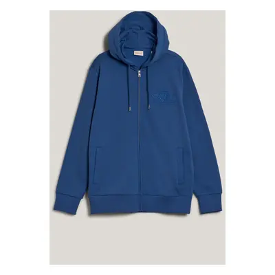 MIKINA GANT REG TONAL SHIELD FULL ZIP HOODIE RICH BLUE