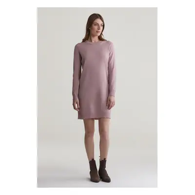 ŠATY GANT SUPERFINE LAMBSWOOL DRESS DUSTY PINK