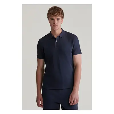 POLOKOŠILE GANT WAFFLE TEXTURED SS POLO VINTAGE BLUE