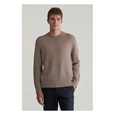 SVETR GANT CASHMERE C-NECK KHAKI MEL