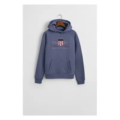 MIKINA GANT ARCHIVE SHIELD HOODIE DUSTY NAVY