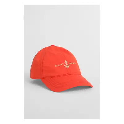 KŠILTOVKA GANT ANCHOR SATIN CAP ORANGE RED