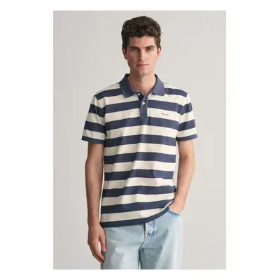 POLOKOŠILE GANT HEAVY WASHED STRIPED POLO EVENING BLUE