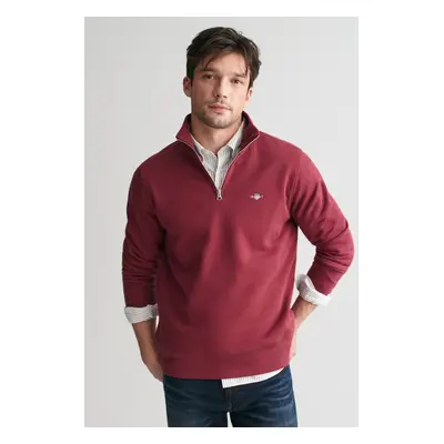 MIKINA GANT REG SHIELD HALF ZIP SWEAT WINE RED