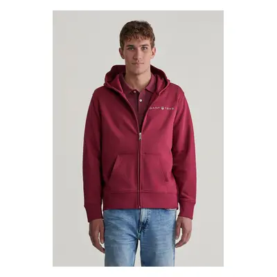 MIKINA GANT PRINTED GRAPHIC FULL ZIP HOODIE RICH WINE