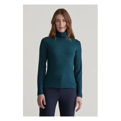 ROLÁK GANT SLIM STRIPED RIB TURTLENECK DEEP FOREST