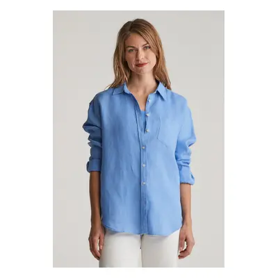 KOŠILE GANT REL LINEN SHIRT PERFECT BLUE