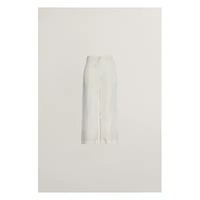 KALHOTY GANT PULL ON COTTON LINEN PANTS WHITE