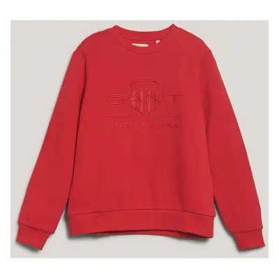 MIKINA GANT REG TONAL SHIELD C-NECK SWEAT BRIGHT RED