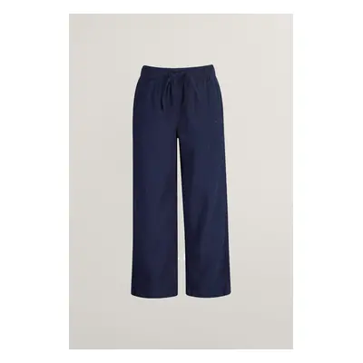 KALHOTY GANT COTTON LINEN PANTS MARINE