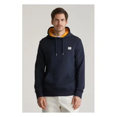 MIKINA GANT CONTRAST SWEAT HOODIE EVENING BLUE