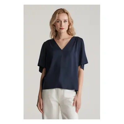 HALENKA GANT SS BLOUSE EVENING BLUE