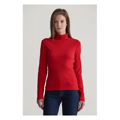 ROLÁK GANT SLIM RIB TURTLENECK RUBY RED