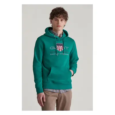 MIKINA GANT REG ARCHIVE SHIELD HOODIE DEEP FOREST GREEN