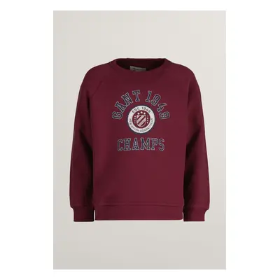 MIKINA GANT RAGLAN C-NECK WINE RED