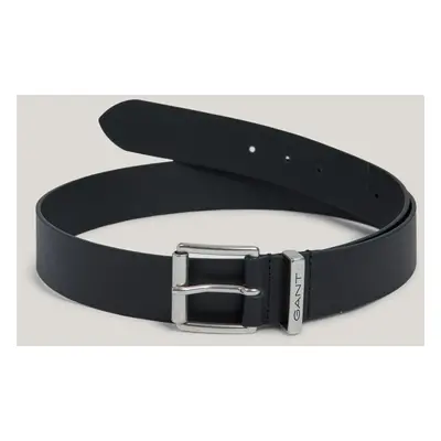 OPASEK GANT LOGO LEATHER BELT BLACK