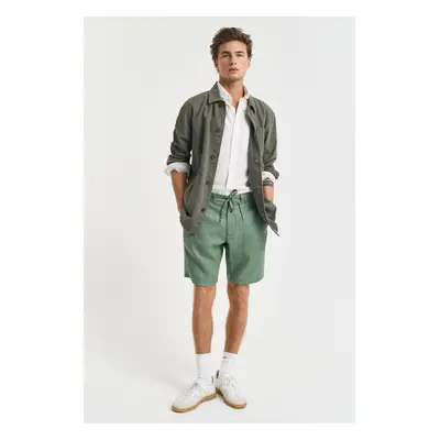 ŠORTKY GANT RELAXED LINEN DS SHORTS KALAMATA GREEN