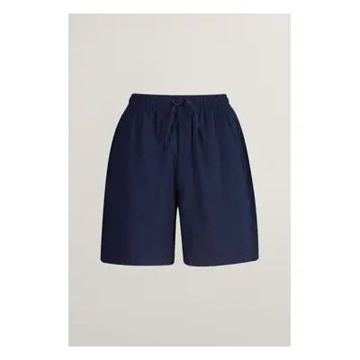 ŠORTKY GANT COTTON LINEN SHORTS MARINE