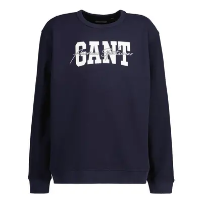 MIKINA GANT GANT ARCH SCRIPT C-NECK EVENING BLUE